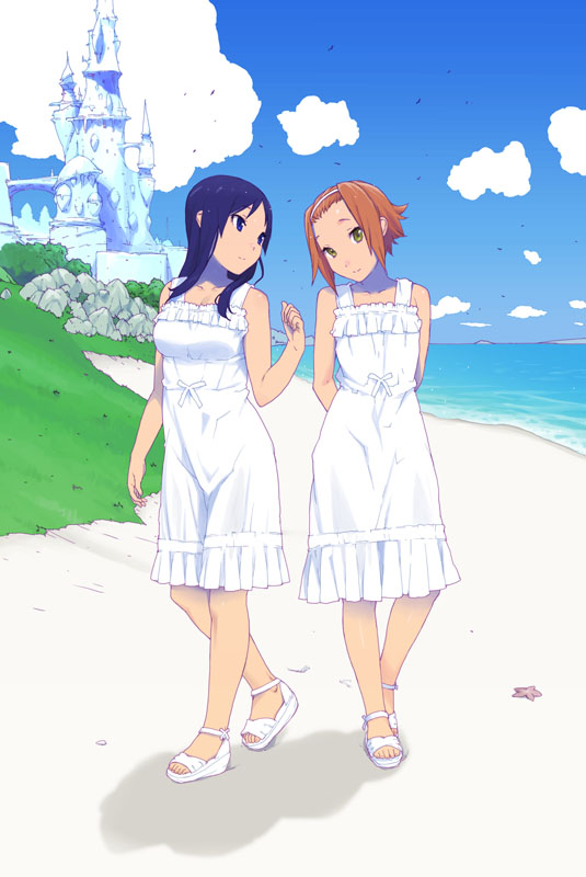 akiyama mio and tainaka ritsu (k-on!) drawn by hebichan