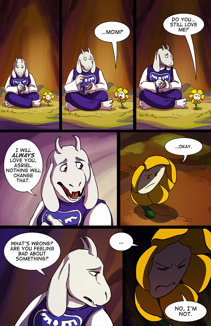 toriel and flowey (undertale) drawn by lynxgriffin