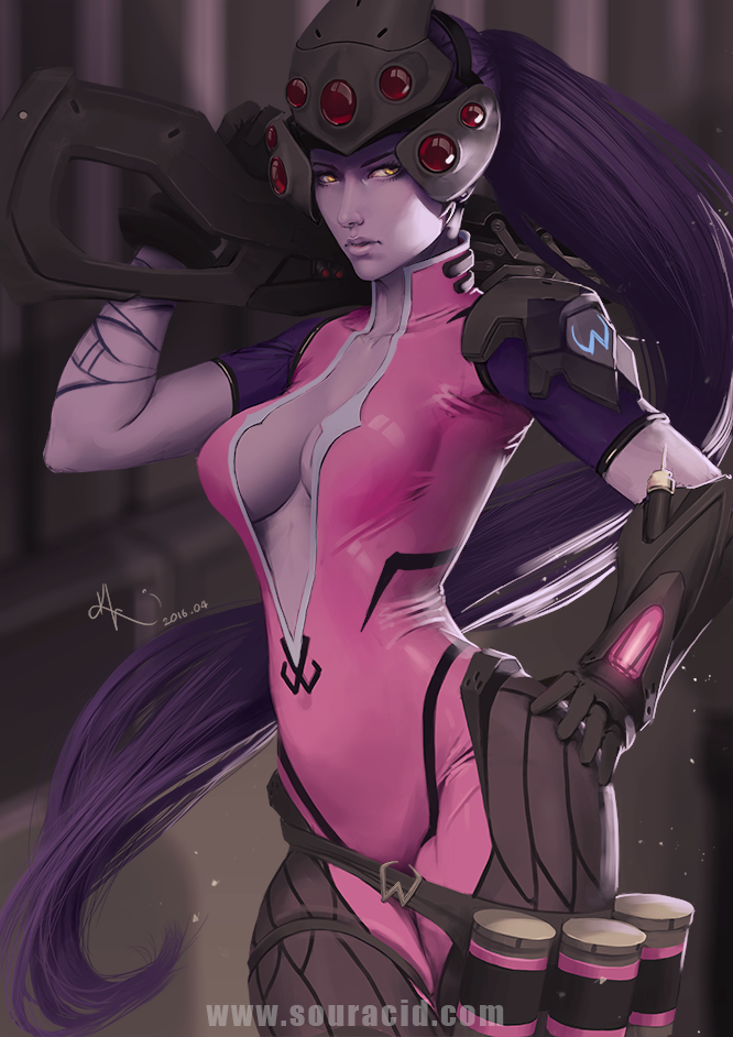 widowmaker (overwatch and 1 more) drawn by souracid