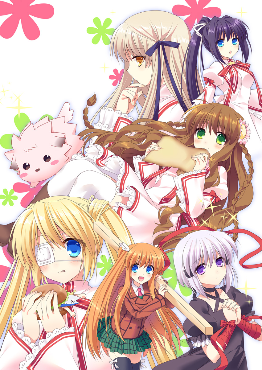 nakatsu shizuru, kanbe kotori, senri akane, konohana lucia, ootori chihaya, and 2 more (rewrite) drawn by fuyuichi