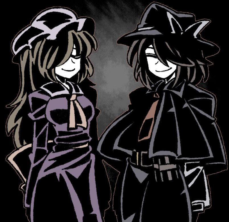 usami renko and maribel hearn (touhou) drawn by suenari_(peace)