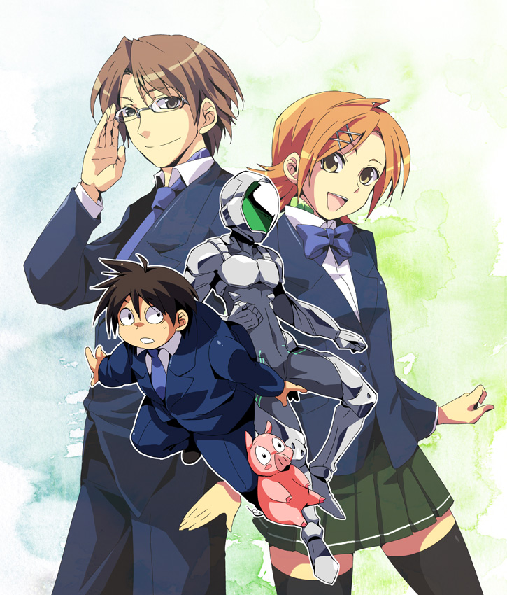 arita haruyuki, kurashima chiyuri, and mayuzumi takumu (accel world) drawn by am_(blackant)