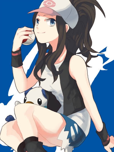 hilda and oshawott (pokemon and 1 more) drawn by oxo