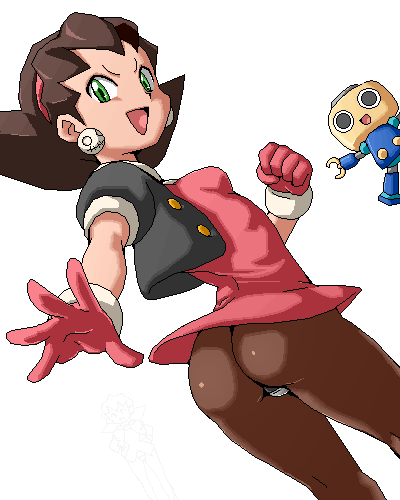 tron bonne and servbot (mega man and 1 more) drawn by isu