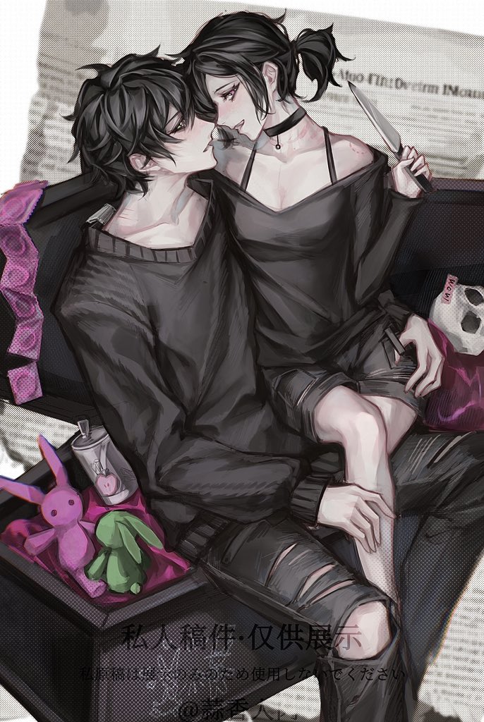 ashley graves and andrew graves (the coffin of andy and leyley) drawn by kawai_rm