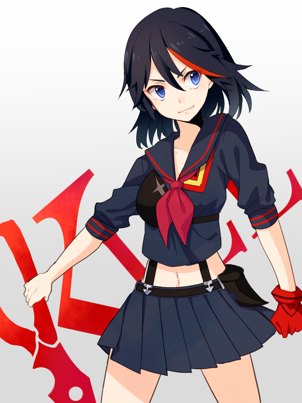 matoi ryuuko and senketsu (kill la kill) drawn by yue_teitoku