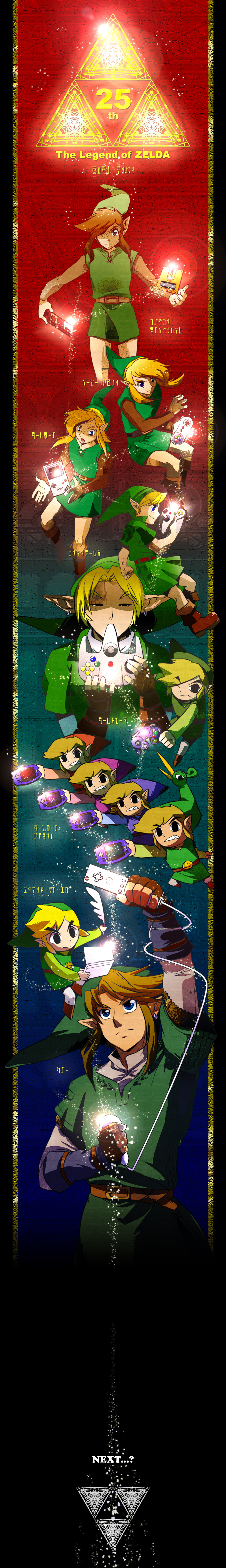 link, toon link, and ezlo (the legend of zelda and 7 more) drawn by todanee