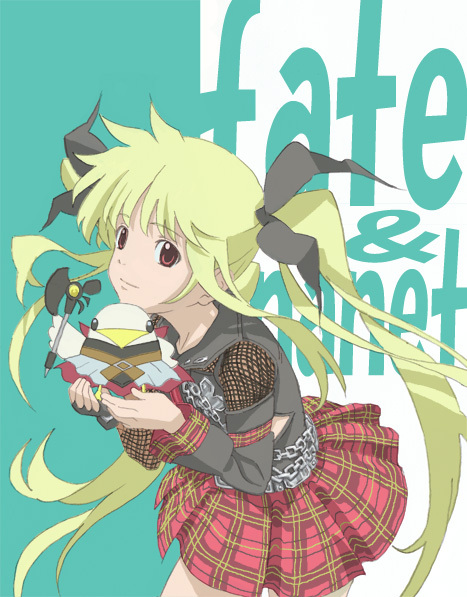fate testarossa, mizuki nana, and bardiche (lyrical nanoha and 1 more) drawn by magana