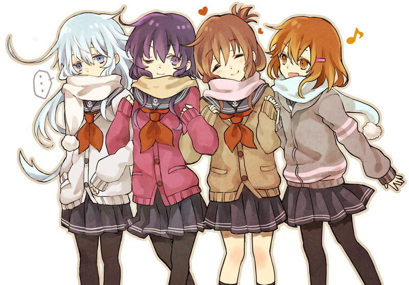 hibiki, inazuma, ikazuchi, and akatsuki (kantai collection) drawn by masunosushi