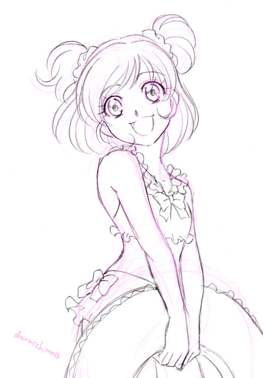 yumehara nozomi (precure and 1 more) drawn by daracchi_max