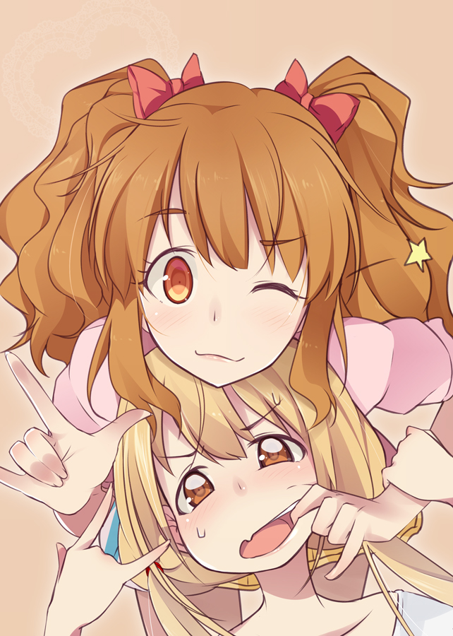 futaba anzu and moroboshi kirari (idolmaster and 1 more) drawn by ichinose_yuu