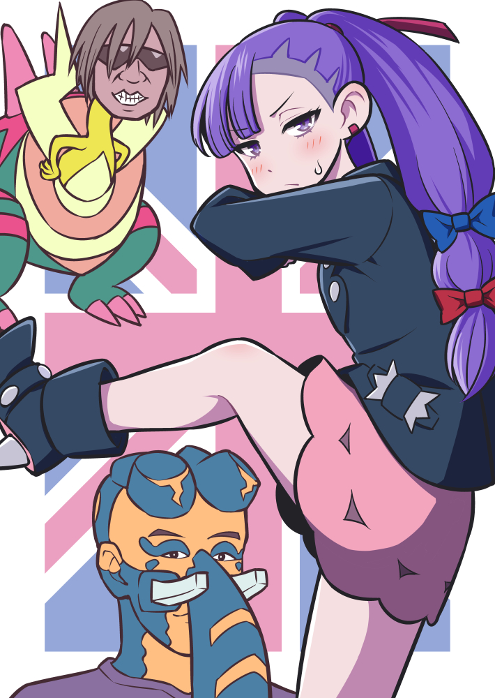 patchouli knowledge, marnie, taisa, yajuu senpai, takuya, and 2 more (touhou and 4 more) drawn by hakumai_(nicoseiga80737518)
