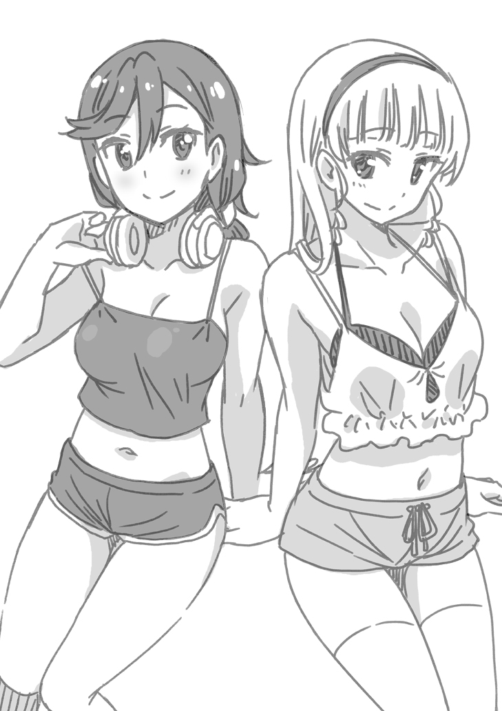 shibuya kanon and heanna sumire (love live! and 1 more) drawn by marugoshi_teppei