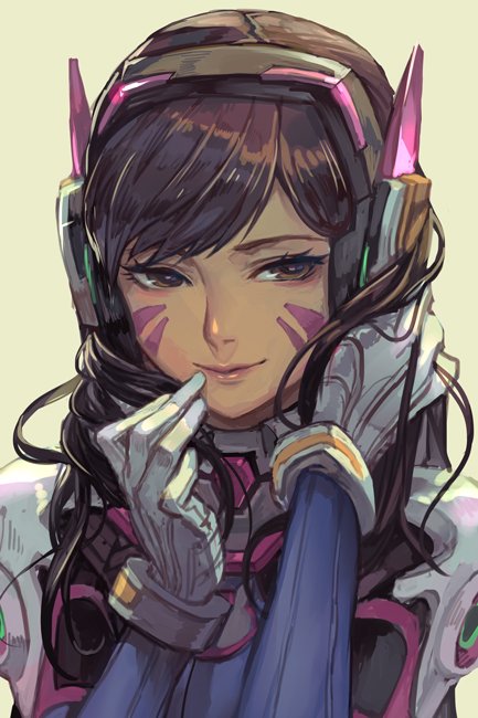 d.va (overwatch and 1 more) drawn by hungry_clicker