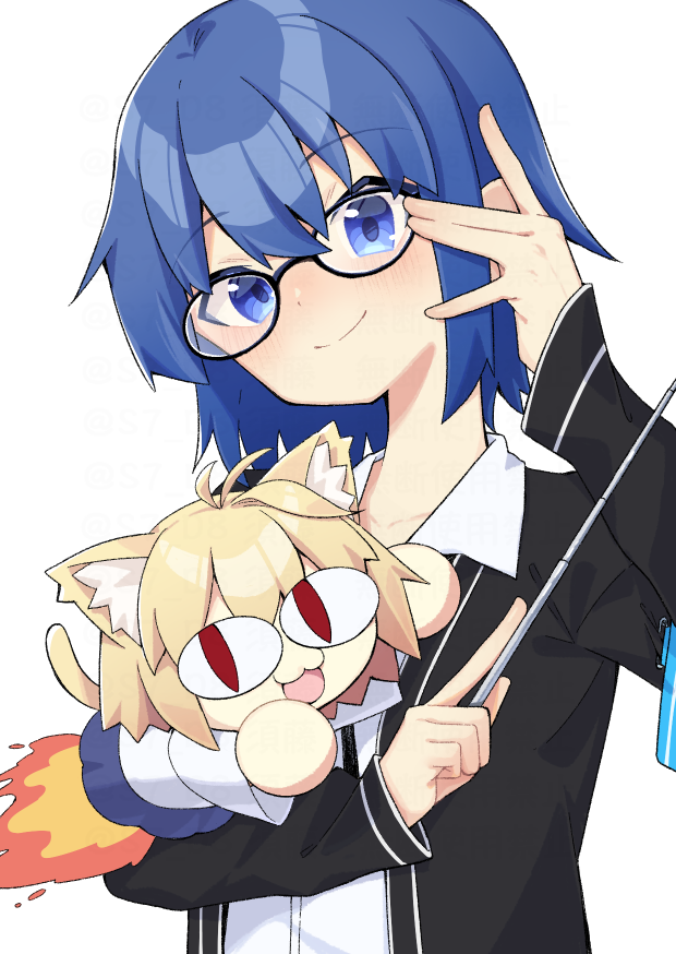 ciel, neco-arc, and ciel-sensei (tsukihime) drawn by sudou_(s7_d8)