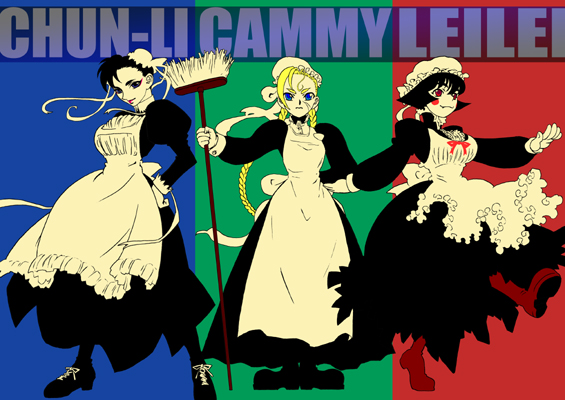 chun-li, cammy white, and hsien-ko (street fighter and 2 more) drawn by k_t_(burugariya)