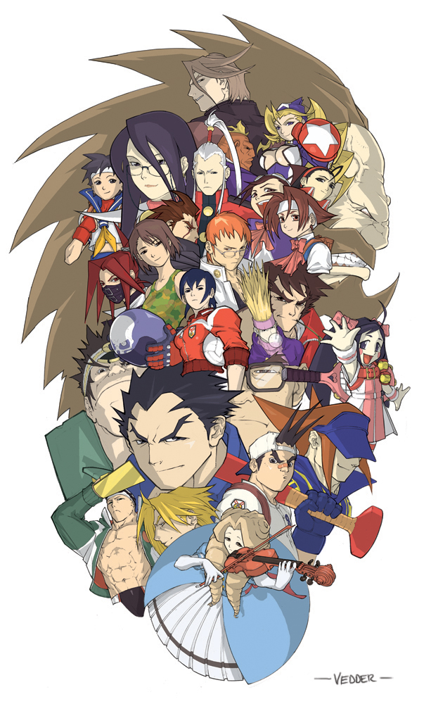kasugano sakura, kazama akira, wakaba hinata, minazuki kyouko, tiffany lords, and 21 more (street fighter and 2 more) drawn by eric_vedder