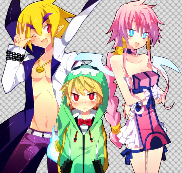 vulcanus, emizel, and akutare (disgaea and 1 more) drawn by lotton