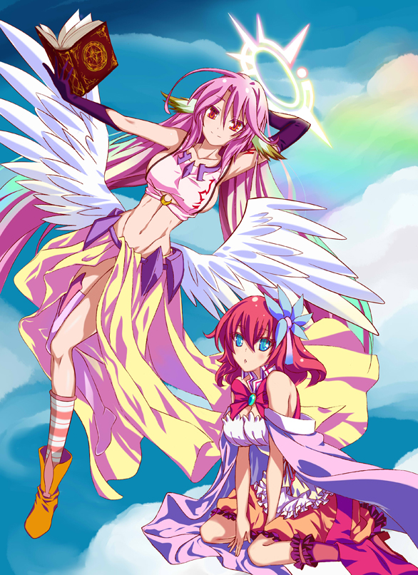 jibril and stephanie dora (no game no life) drawn by strongwang_qq