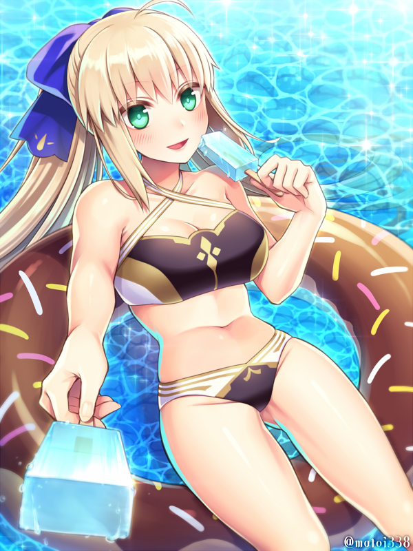 artoria pendragon and artoria caster (fate and 1 more) drawn by makina_(frog)