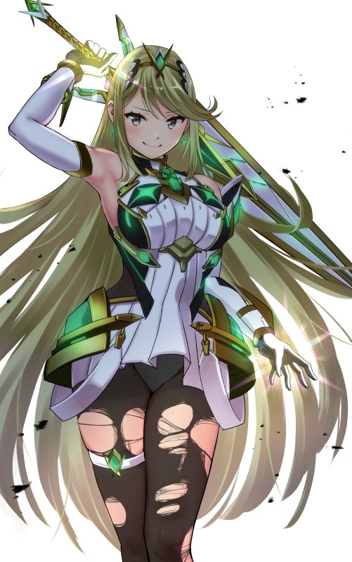 mythra (xenoblade chronicles and 2 more) drawn by ooshima_aki