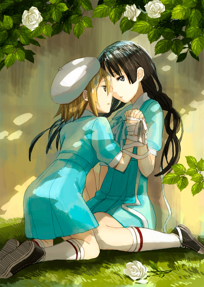 akiyama mio and tainaka ritsu (k-on! and 1 more) drawn by fukutarou_(enji127)