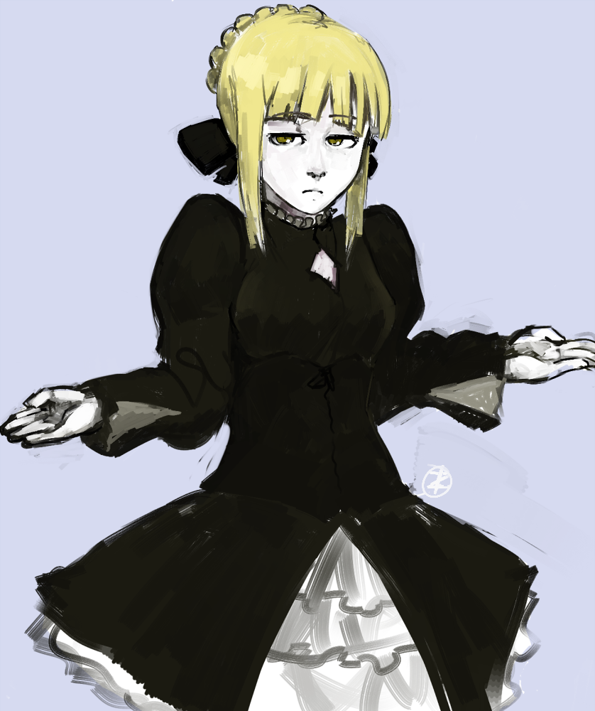 artoria pendragon, saber, and saber alter (fate and 1 more) drawn by drawfag