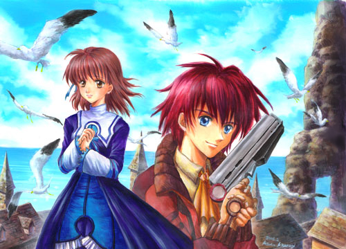 yulie ahtreide and jude maverick (wild arms and 1 more) drawn by asuka_kisaragi