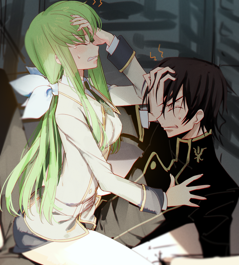 c.c. and lelouch vi britannia (code geass) drawn by creayus