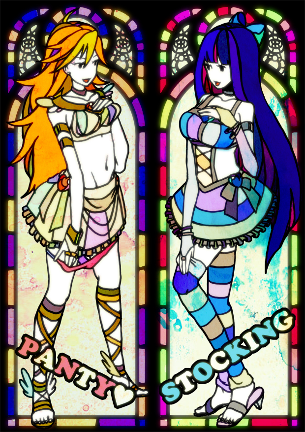 stocking and panty (final fantasy and 2 more) drawn by enko_(bbbbin)