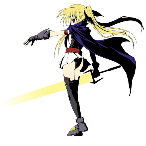 fate testarossa and bardiche (lyrical nanoha and 2 more) drawn by asanagi