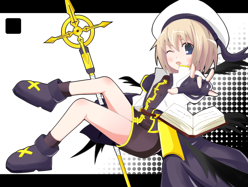 yagami hayate, schwertkreuz, and tome of the night sky (lyrical nanoha and 2 more) drawn by fusa_otome