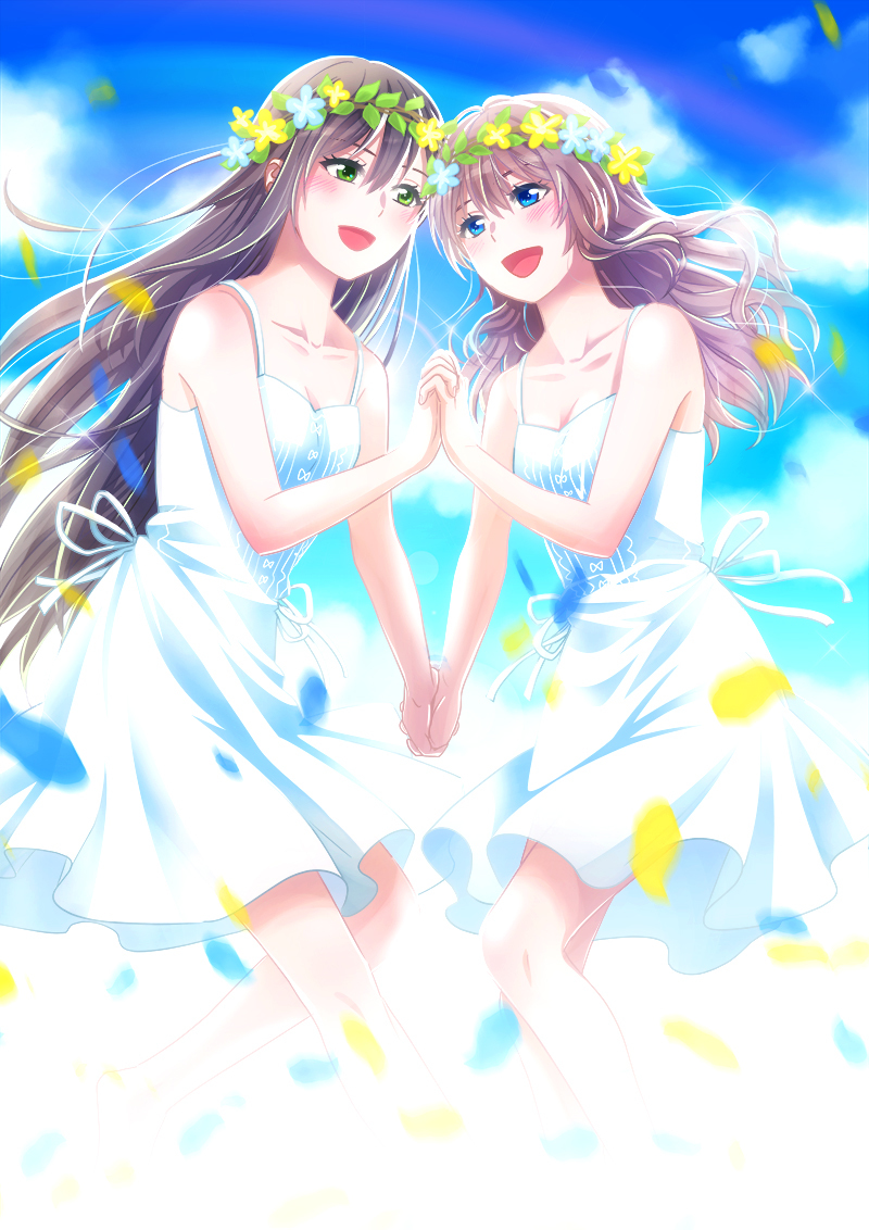 hanazono tae and yamabuki saya (bang dream!) drawn by hachikai_hacchi