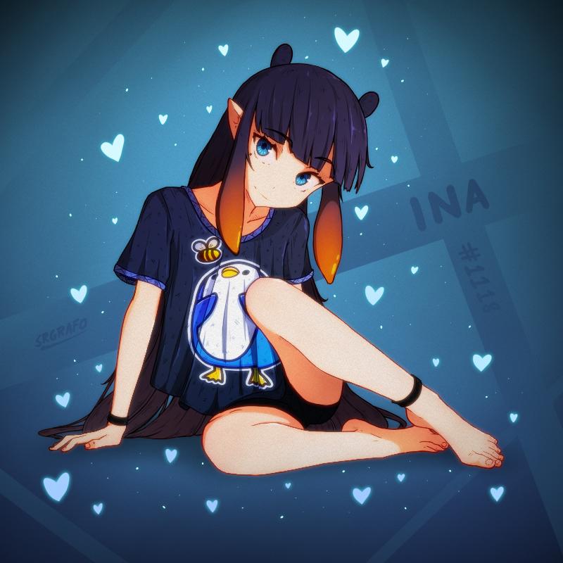ninomae ina'nis (hololive and 1 more) drawn by srgrafo