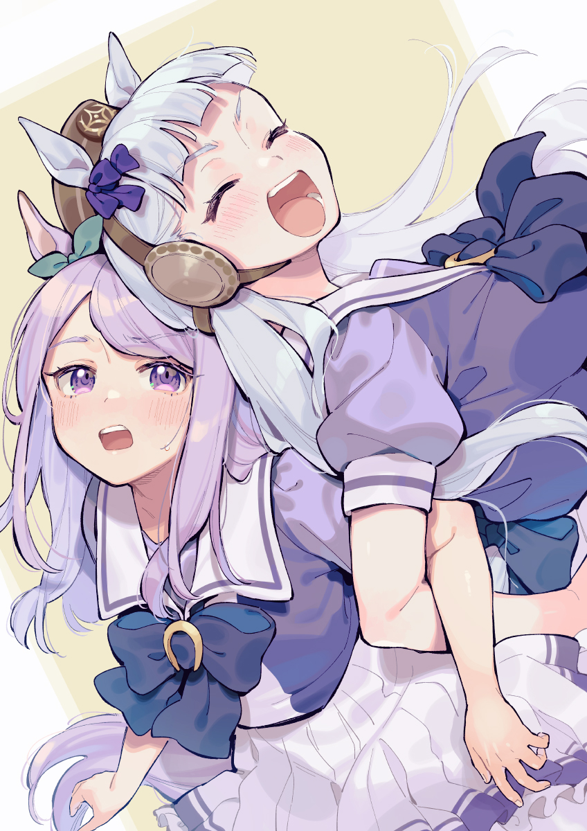 gold ship and mejiro mcqueen (umamusume) drawn by wantan_meo