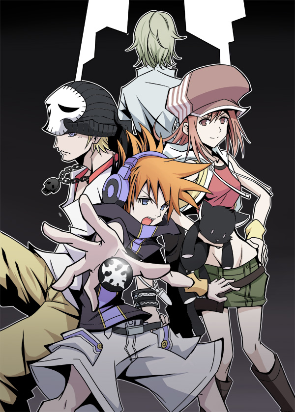 sakuraba neku, misaki shiki, nyantan, bito daisukenojo, and kiryu yoshiya (subarashiki kono sekai) drawn by hyakuen_raitaa