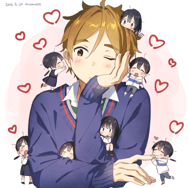 kitashirakawa tamako and ooji mochizou (tamako market) drawn by momose_(oqo)