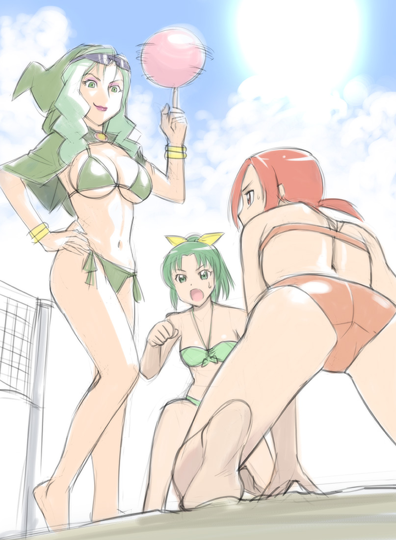midorikawa nao, hino akane, and majorina (precure and 1 more) drawn by ueyama_michirou