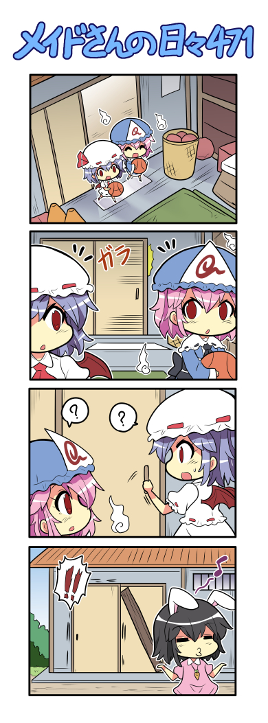 remilia scarlet, saigyouji yuyuko, and inaba tewi (touhou) drawn by colonel_aki