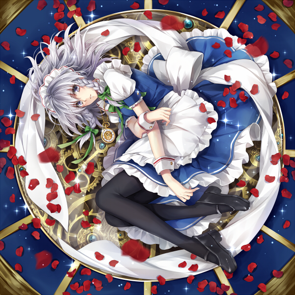 izayoi sakuya (touhou and 1 more) drawn by hagiwara_rin