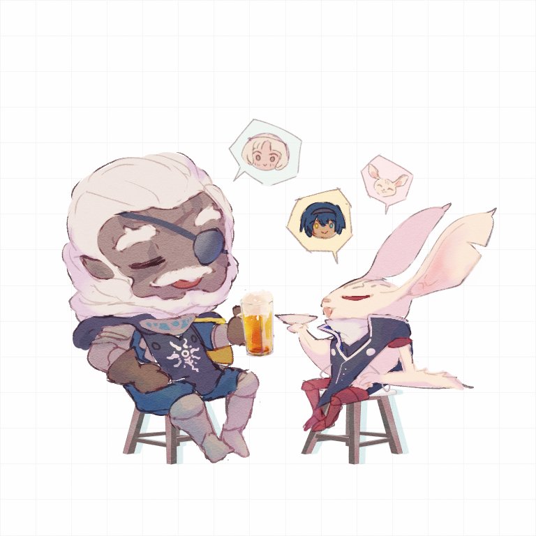 protagonist, heismay, maria, and grius (metaphor: refantazio) drawn by kassamania