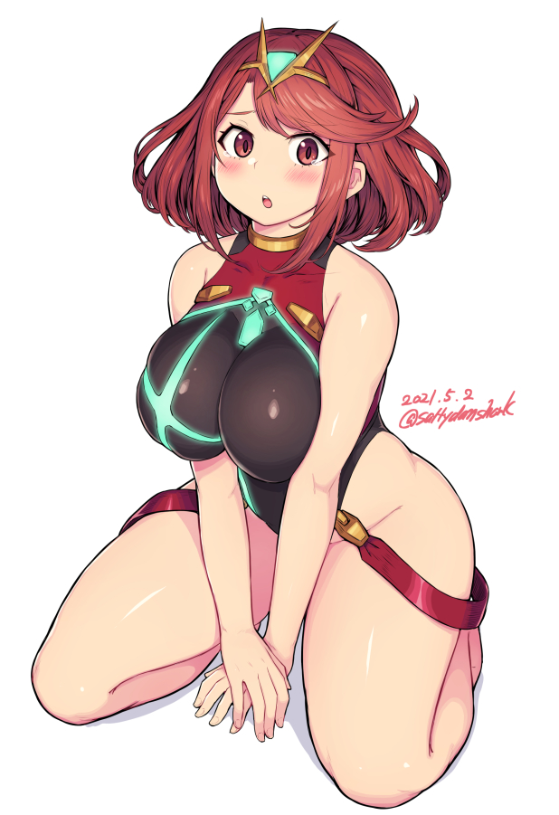 pyra (xenoblade chronicles and 1 more) drawn by saltydanshark