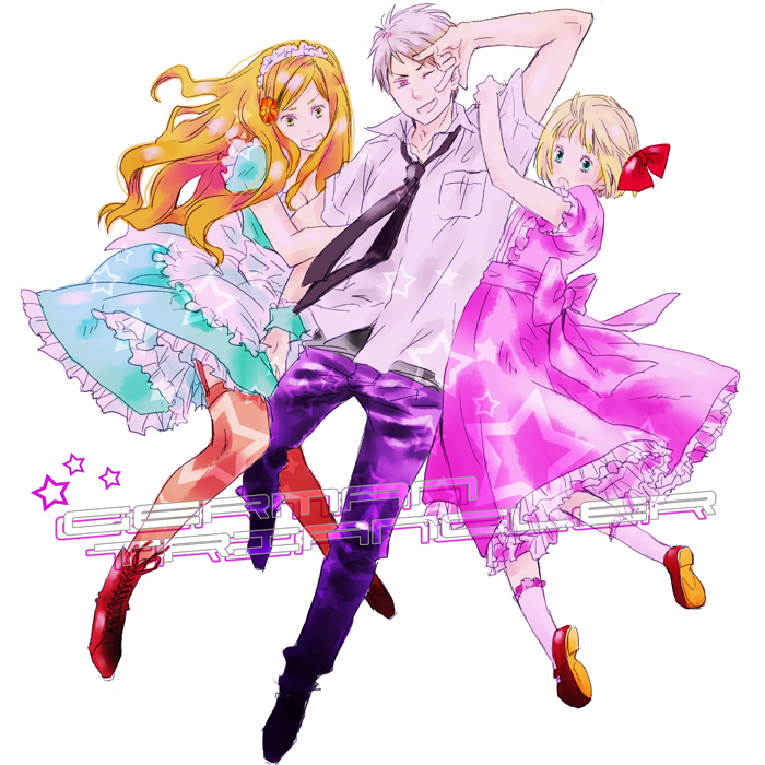 prussia, hungary, and liechtenstein (axis powers hetalia) drawn by serizawa_nae