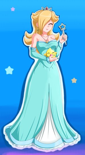 rosalina and luma (mario and 1 more) drawn by sigurd_hosenfeld