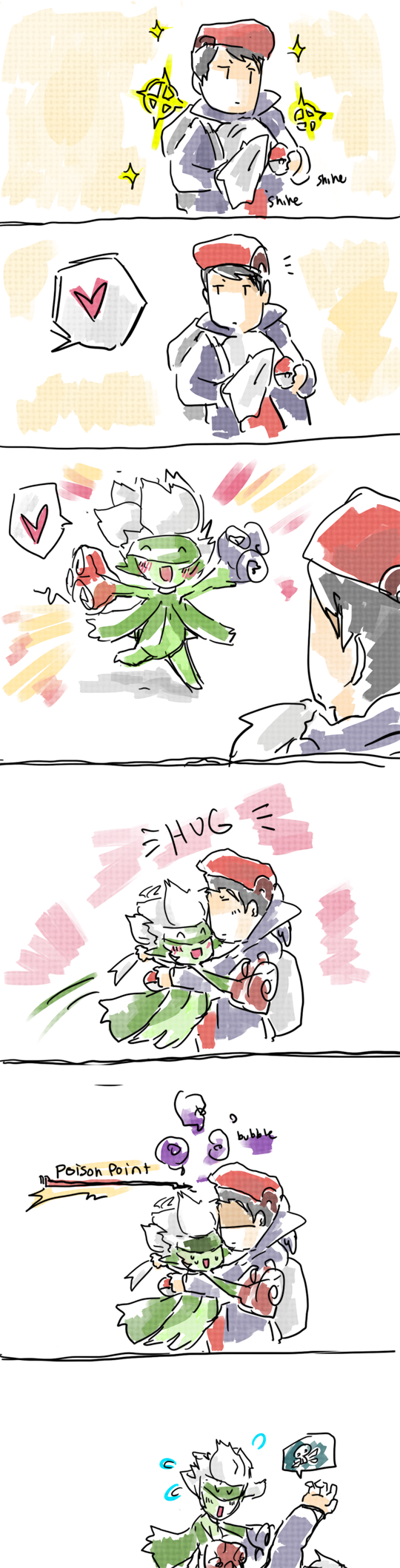 lucas and roserade (pokemon and 2 more) drawn by njike