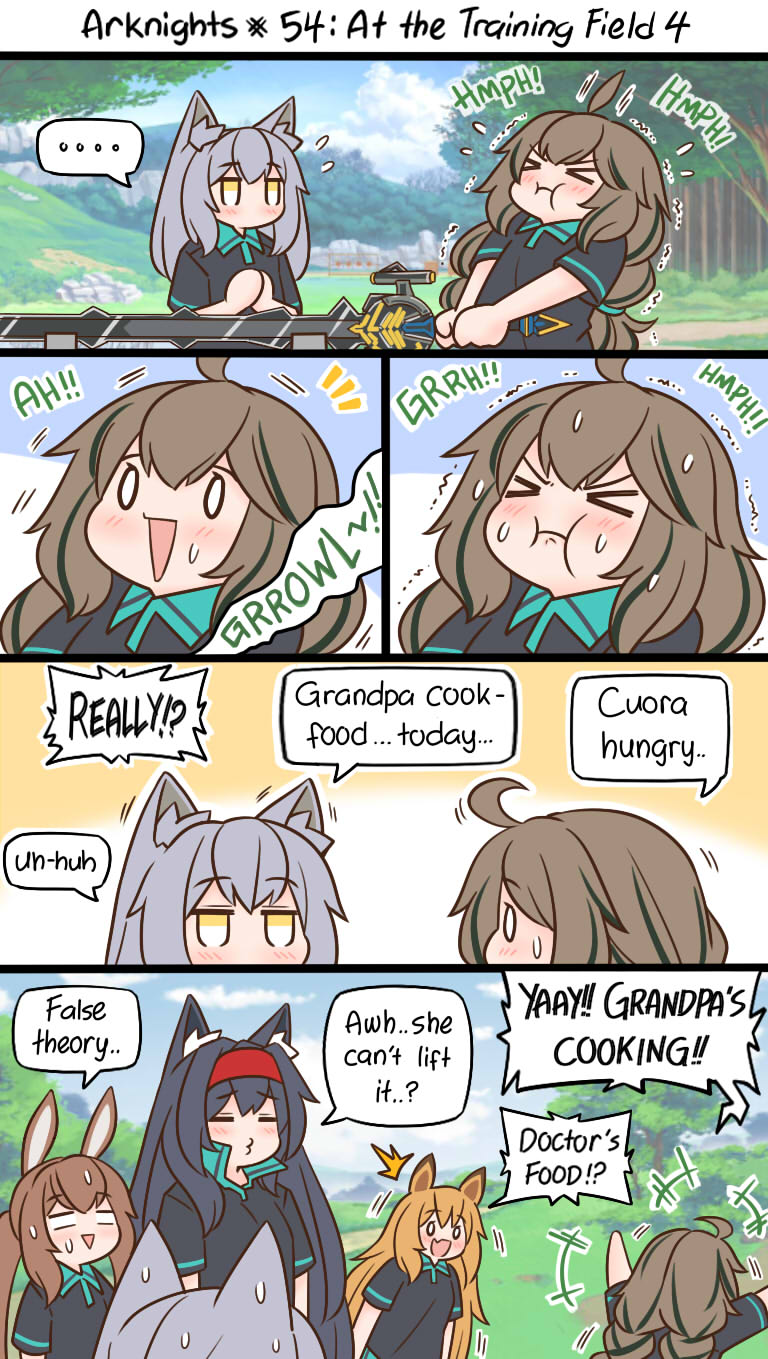 amiya, ceobe, blaze, projekt red, and cuora (arknights) drawn by guin_guin