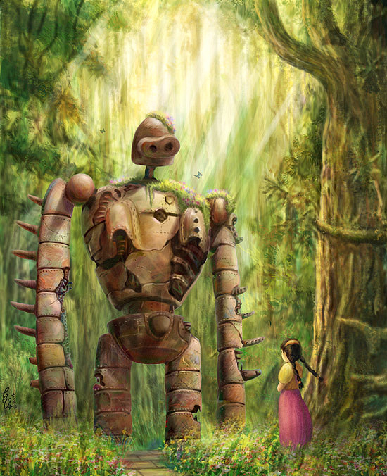 sheeta and laputa robot (studio ghibli and 1 more) drawn by kokai