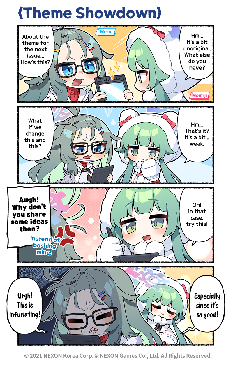 momiji and meru (blue archive) drawn by donmin_h