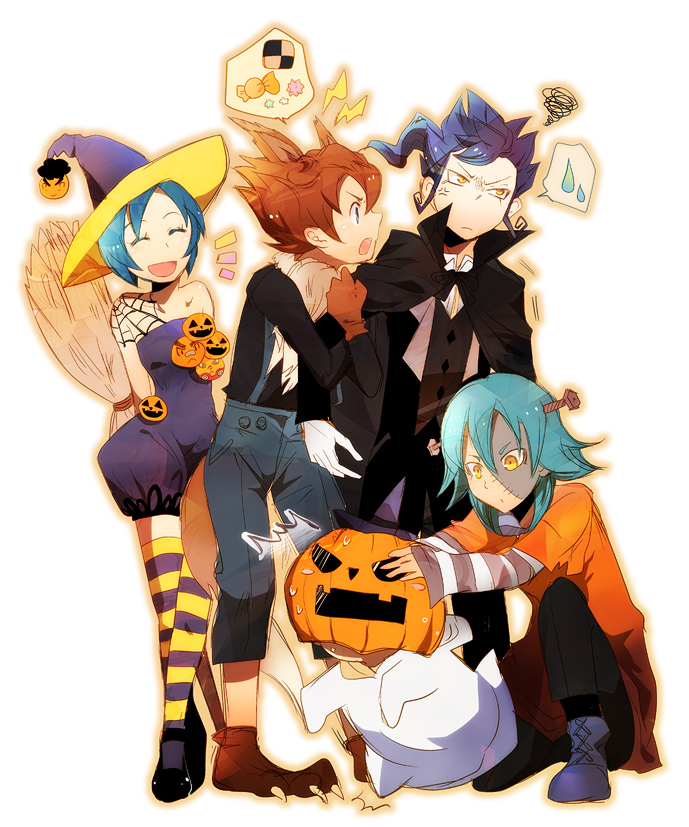 kariya masaki, matsukaze tenma, tsurugi kyousuke, sorano aoi, and nishizono shinsuke (inazuma eleven and 1 more) drawn by kusa_chuu