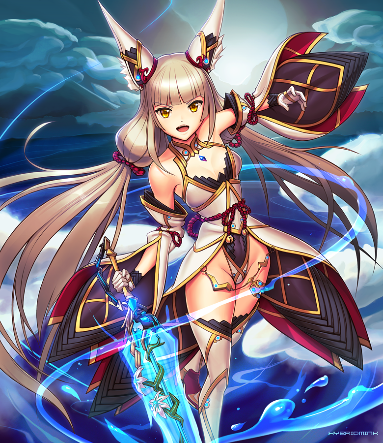 nia (xenoblade chronicles and 1 more) drawn by hybridmink
